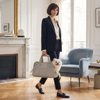 Bolso Transportín Vintage de Algodón Acolchado con Base Rígida | CloudTote