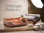 Cama Sofá Acolchada para Mascotas – Nido Térmico 4 Estaciones con Bordes Elevados para Perros y Gatos