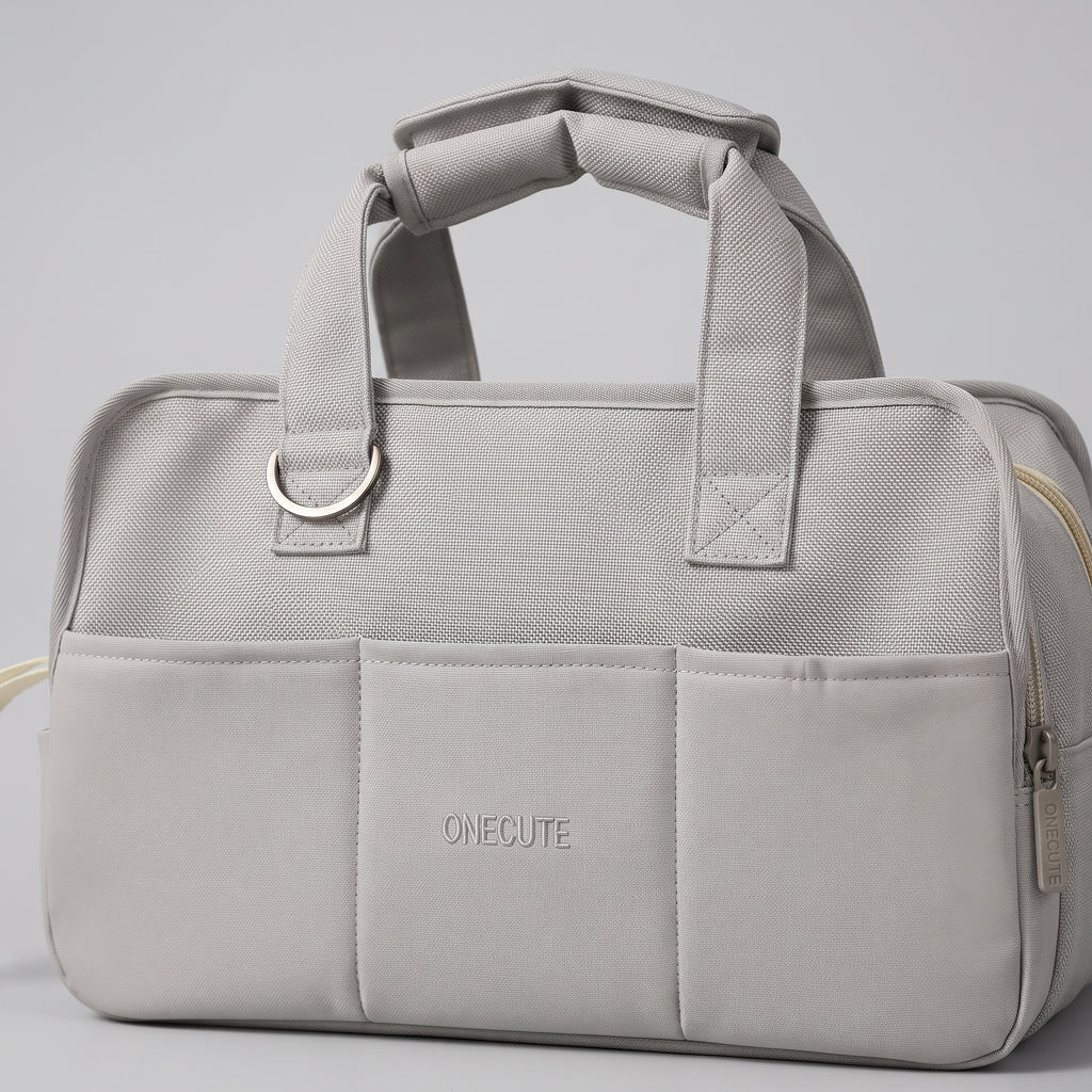 Bolso Transportín Vintage de Algodón Acolchado con Base Rígida | CloudTote
