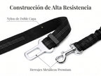 Perro Cinturón De Seguridad, Elástico Ruck Dämp Fung Y Fuerte Mosquetón, Ajustable Perros Correa Alta Seguridad Para Todas Las Razas Perros Y Gatos, Negro