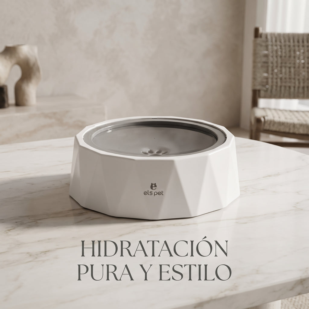 Bebedero Antisalpicaduras y Antiahogo para Mascotas – Comedero de Agua Flotante Antigoteo de 1 Litro para Perros y Gatos