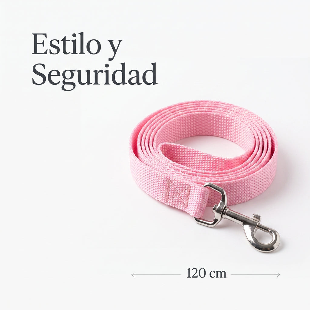 Correa de Nailon Resistente y Colorida de 1.5 cm para Perros