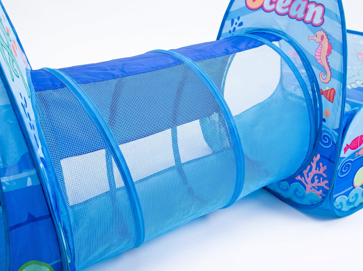 Parque de Juegos 3 en 1 para Gatos y Perros – Tienda de Campaña, Túnel Interactivo y Piscina de Bolas Plegable