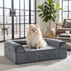 Cama De Gel Refrescante Para Perros Con Fondo Antideslizante Soporte De Espuma Gruesa De 2 Capas Funda Extraíble 102 X 81 X 30,5 Cm Gris