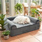 Cama De Gel Refrescante Para Perros Con Fondo Antideslizante Soporte De Espuma Gruesa De 2 Capas Funda Extraíble 102 X 81 X 30,5 Cm Gris