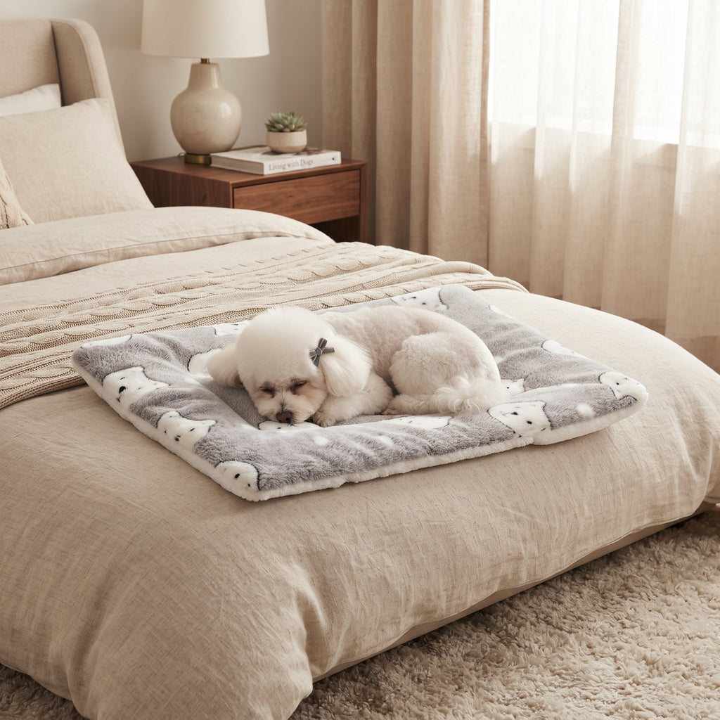 Colchoneta Acolchada de Franela Suave para Perros y Gatos – Manta Térmica Lavable