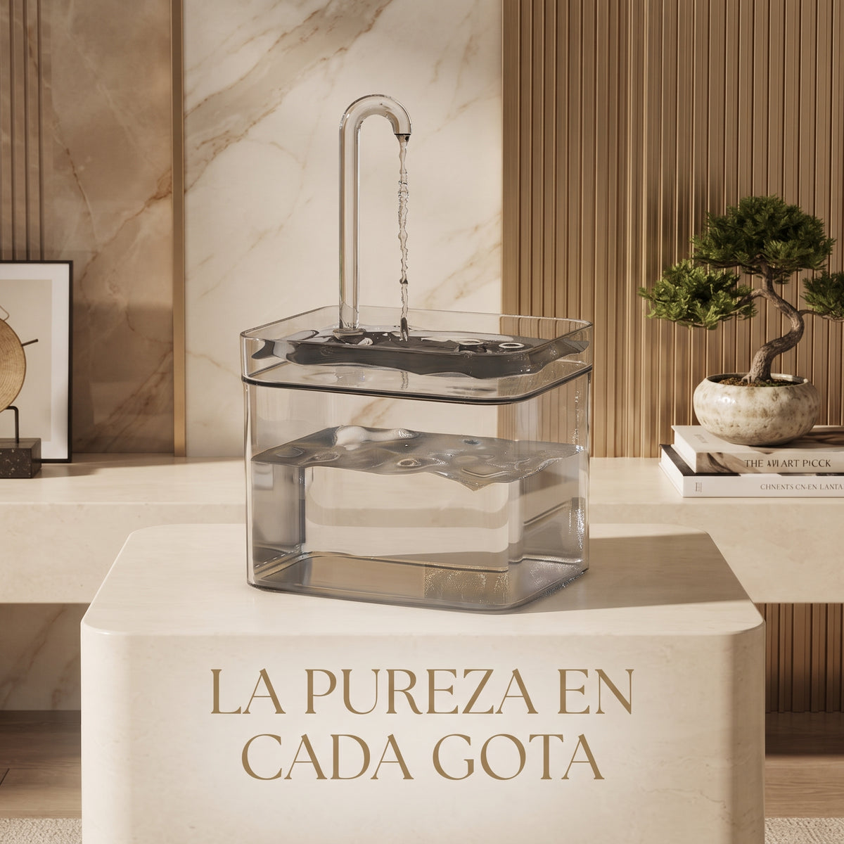 Fuente Automática Transparente para Gatos y Perros con Caño de Grifo – Bebedero Silencioso USB con Filtración Continua (1,5 Litros)