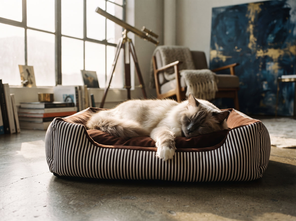Cama Sofá Acolchada para Mascotas – Nido Térmico 4 Estaciones con Bordes Elevados para Perros y Gatos