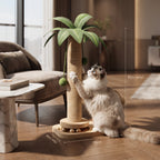 Rascador Torre con Diseño de Palmera de Coco y Sisal para Gatos