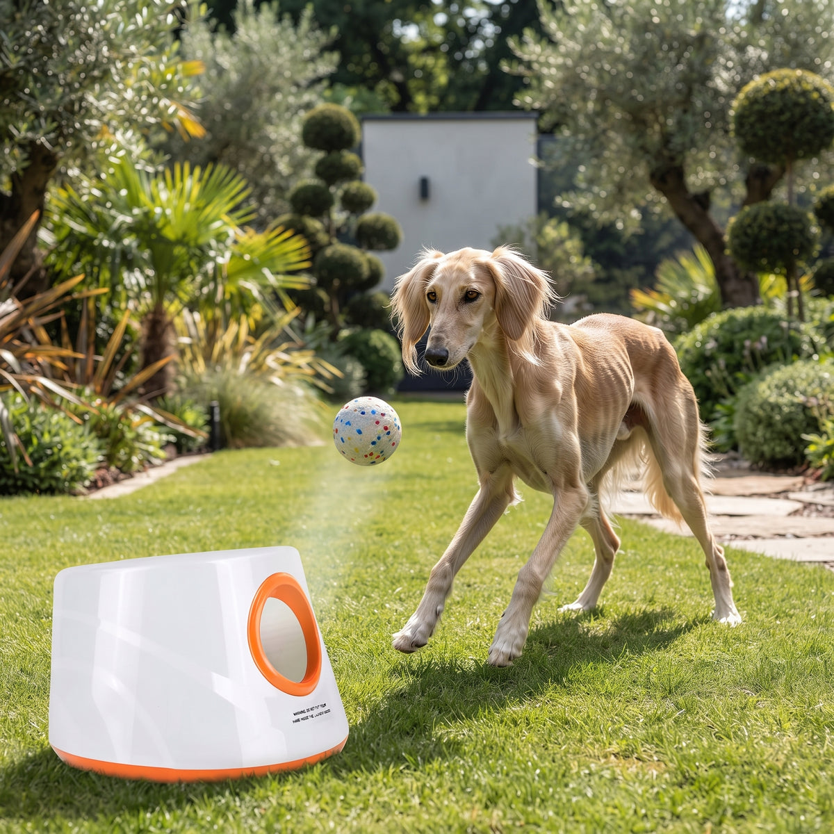 Lanzador Automático de Pelotas de Tenis para Perros – 3 Distancias Ajustables y Batería Recargable