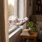 Hamaca Colgante de Ventana para Gatos | Cama Flotante y Asiento de Sol (Soporta hasta 20 kg)