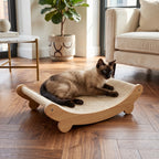 Cama Rascador Elevada de Sisal para Gatos | Nido de Descanso y Juego Antideslizante