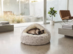 Cama Cueva 2 en 1 de Felpa Suave y Térmica para Gatos y Perros Pequeños – Saco de Dormir Antiansiedad