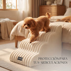 Escalera Rampa de Espuma Ortopédica para Mascotas – Escalones Antideslizantes para Sofás y Camas Altas