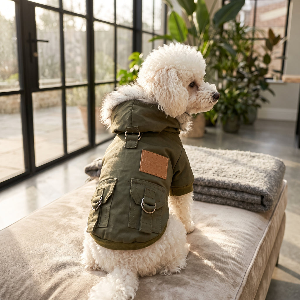 Sudadera con Capucha Acolchada de Invierno para Perros