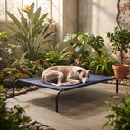 Cama Mascota Perro Gato Para Exterior Jardin Terraza Dormir Cama Elevada 110 X 80 X 18 Cm