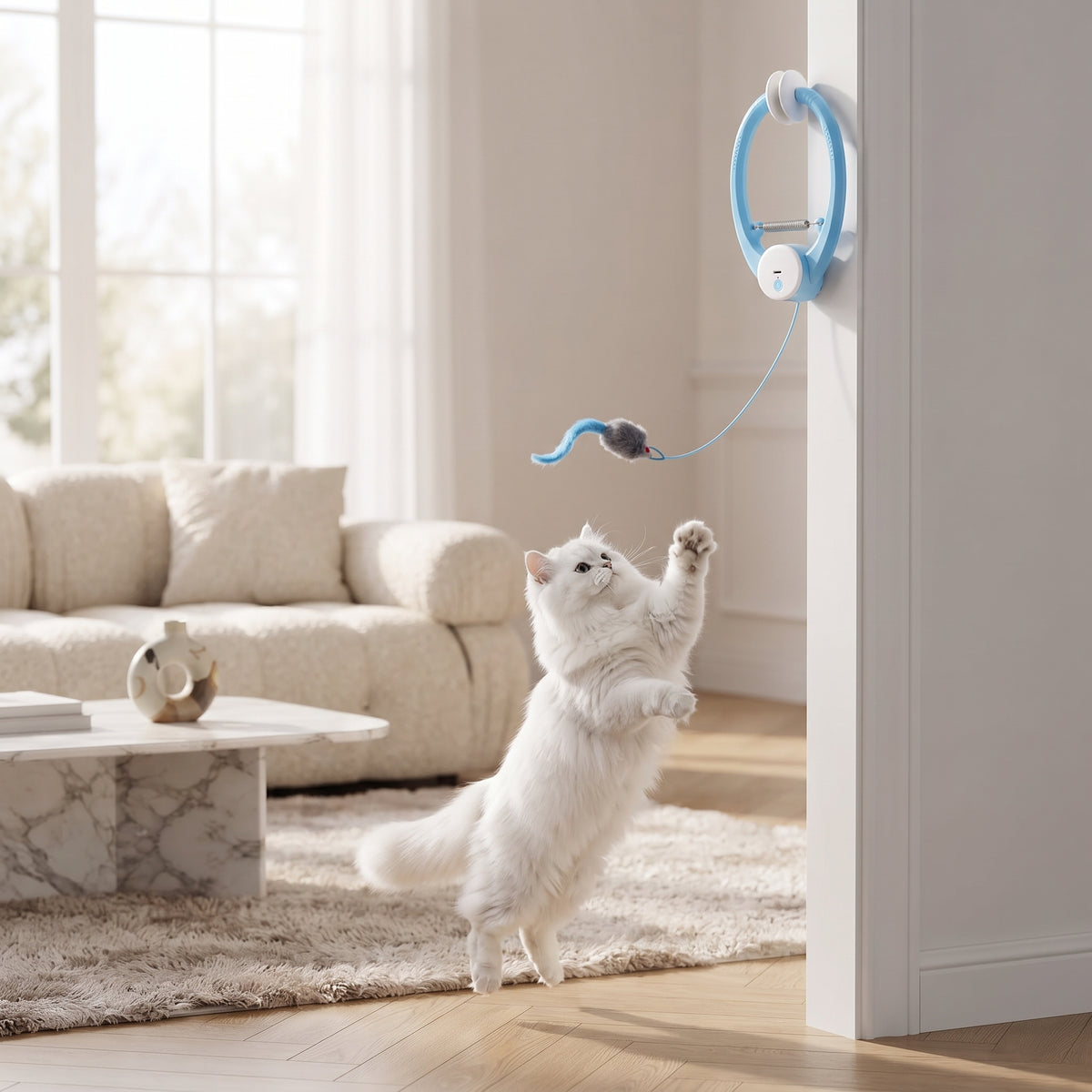 Juguete Interactivo Eléctrico y Recargable con Plumas para Gatos