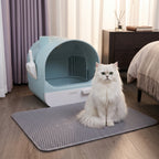 Alfombrilla para Arena de Gatos de Doble Capa EVA (55x75 cm) | Mat Atrapa-Arena Impermeable y Lavable