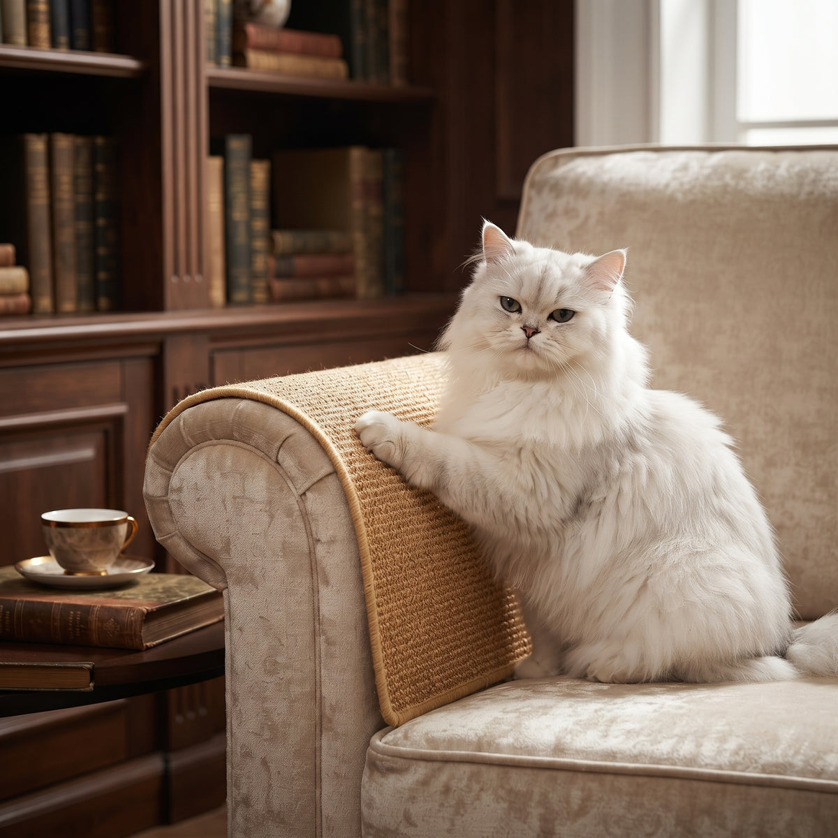 Alfombra Rascador de Sisal Natural para Gatos | Protector de Muebles