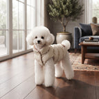 Chaleco Acolchado Térmico para Perros y Gatos con Arnés Integrado – Chaqueta Impermeable de Invierno sin Mangas