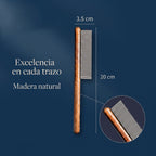 Peine de Acero Inoxidable con Mango de Madera para Mascotas