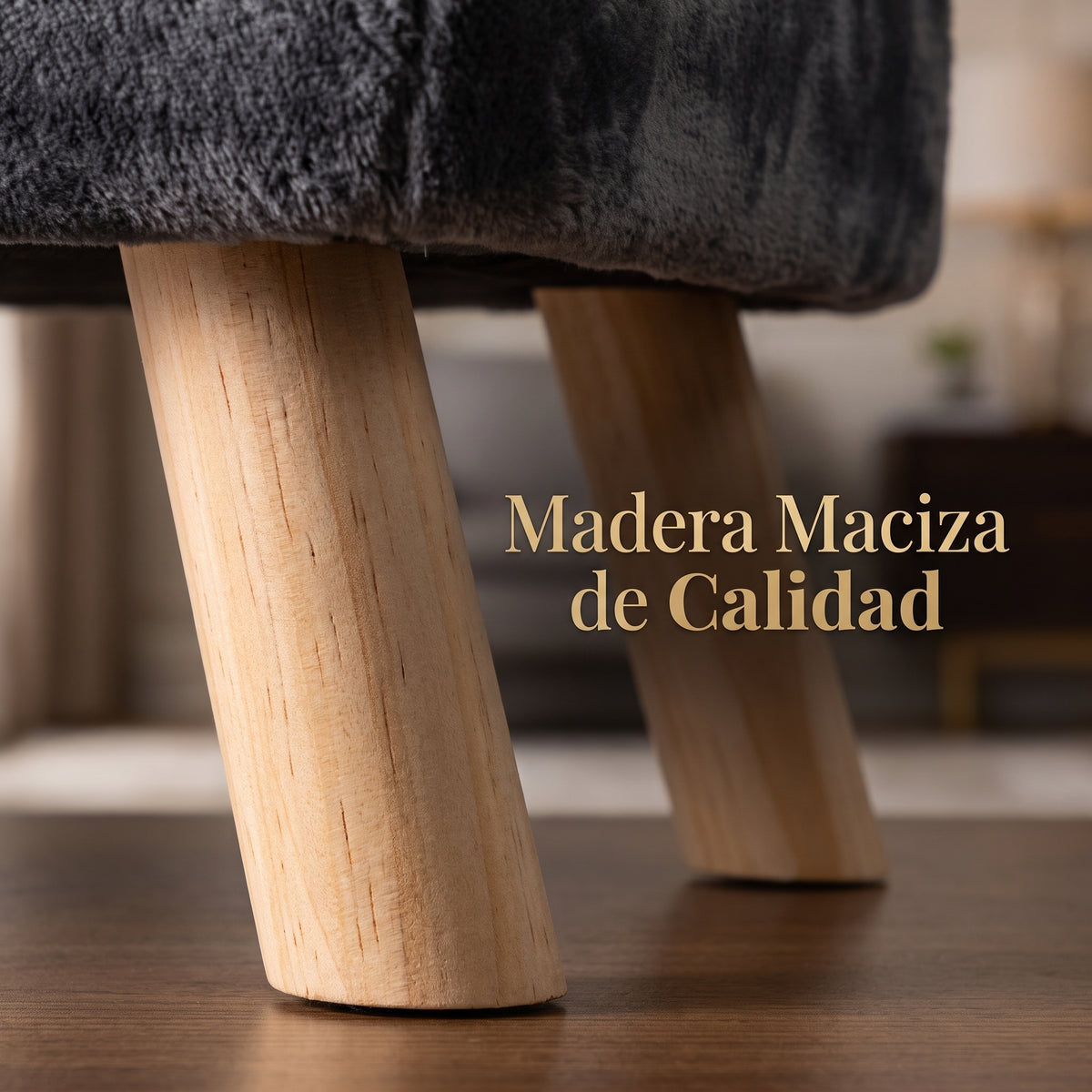 Cama Sofá Elevada para Mascotas con Cojín, Almohada y Patas de Madera