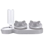 3 in 1 Cat Feeder Automatic Water Dispenser Double Bowl Pet Bowl for Small Dogs Cats Pet Food Container Cat Accessories