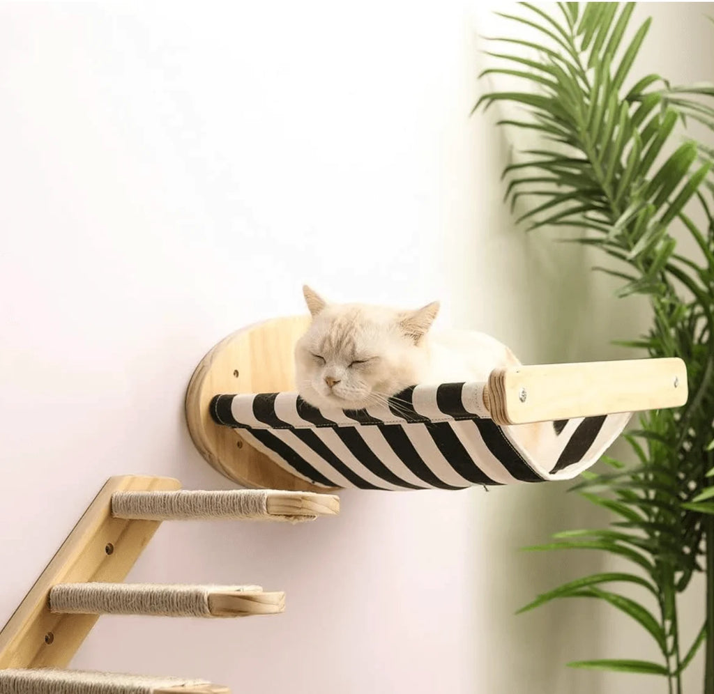 Striped Cat Hammock - Sweetypaws Catwall Elements