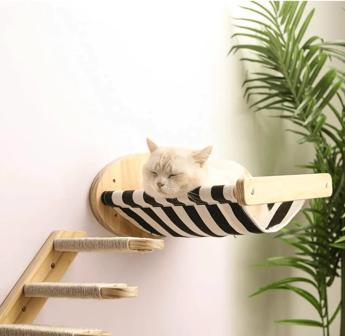 Striped Cat Hammock - Sweetypaws Catwall Elements