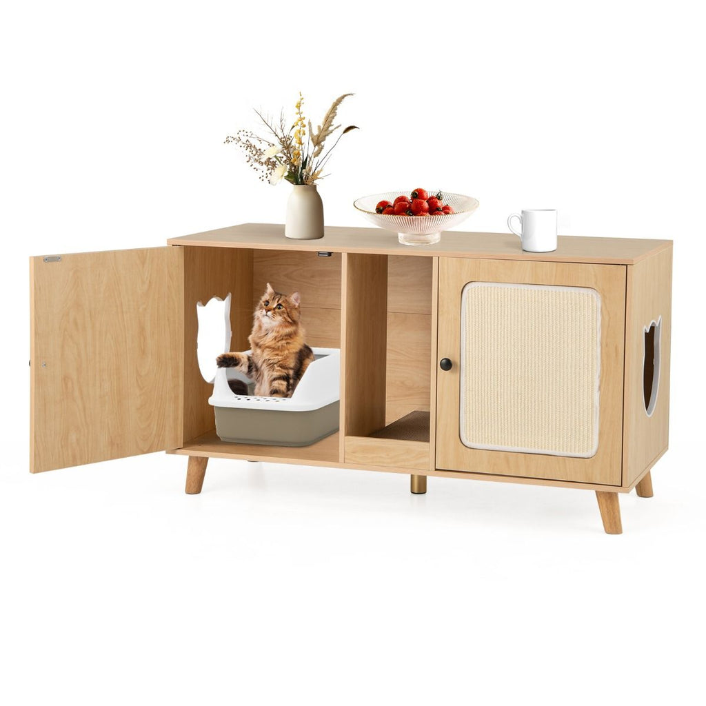 Gabinete Para Caja De Arena De Gatos Tabla De Rascar Casa De Gatos De Interior 108 X 50 X 60 Cm
