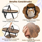 Gabinete Para Gatos Condominio Oculto Con Mesa Auxiliar Casa Para Gatos Con Estante De 2 Niveles Cueva En Forma De a Para Gatos Marrón