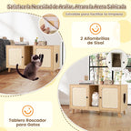 Gabinete Para Caja De Arena De Gatos Tabla De Rascar Casa De Gatos De Interior 108 X 50 X 60 Cm