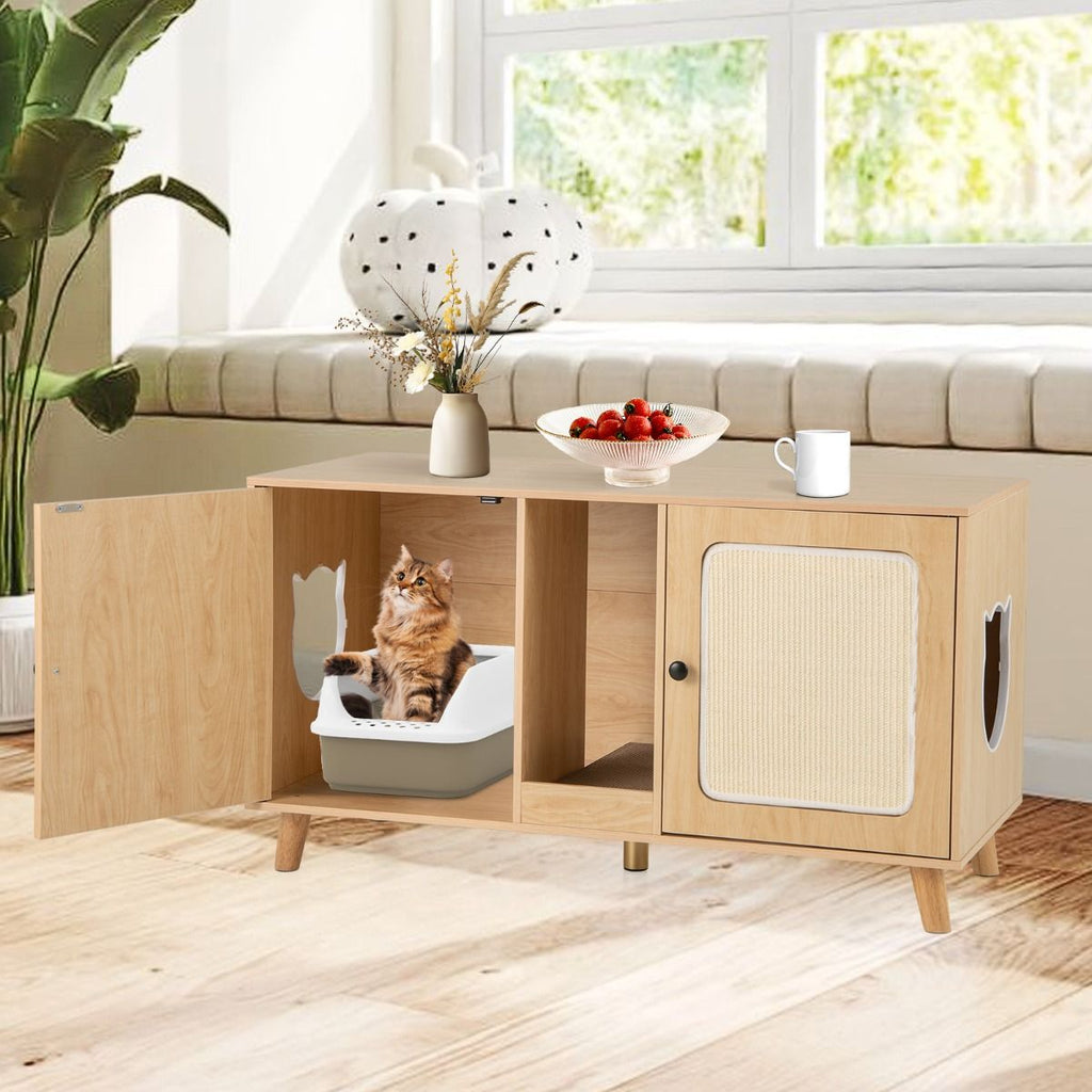 Gabinete Para Caja De Arena De Gatos Tabla De Rascar Casa De Gatos De Interior 108 X 50 X 60 Cm