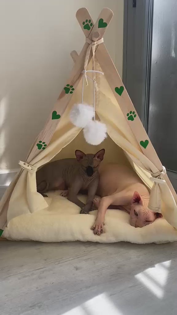 Cama Tipi para Perros Pequeños y Gatos | The Paws Boutique